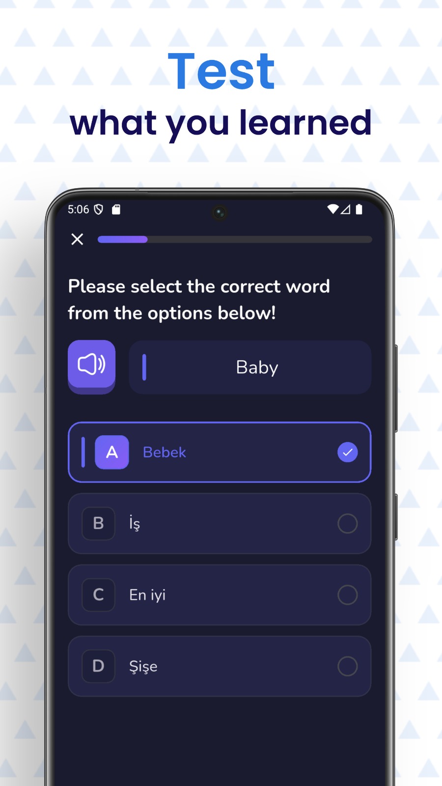 Vocedia Multiple Choice Quiz